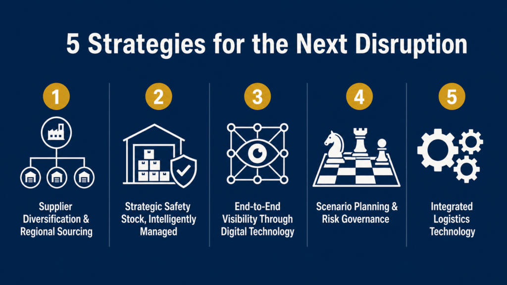 5 supply chain strategies infographic